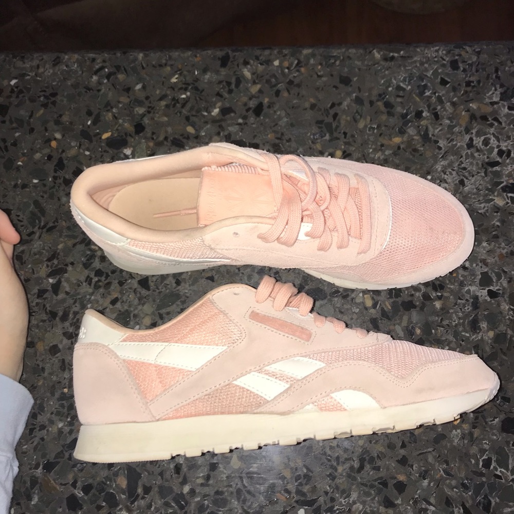 Pink Reebok Classic Nylon sneaker